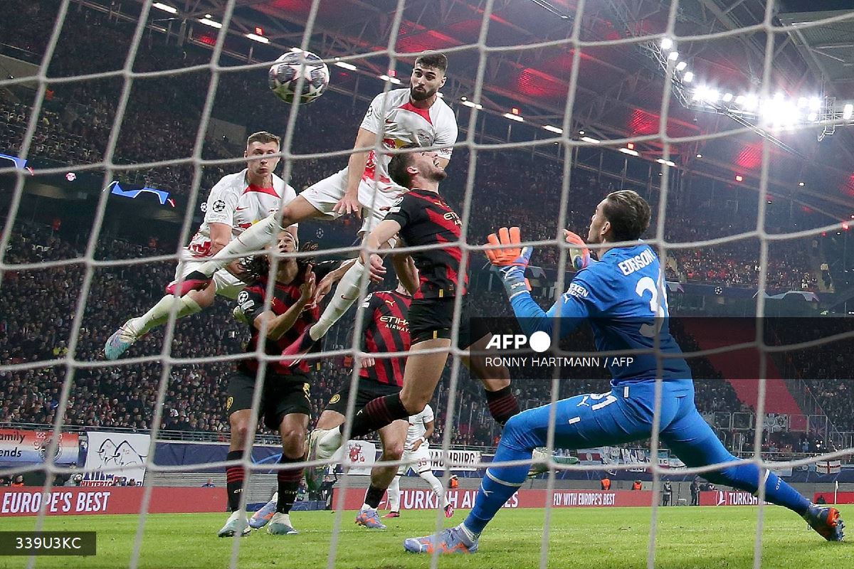 AFP | Leipzig rescata empate frente al Manchester City.