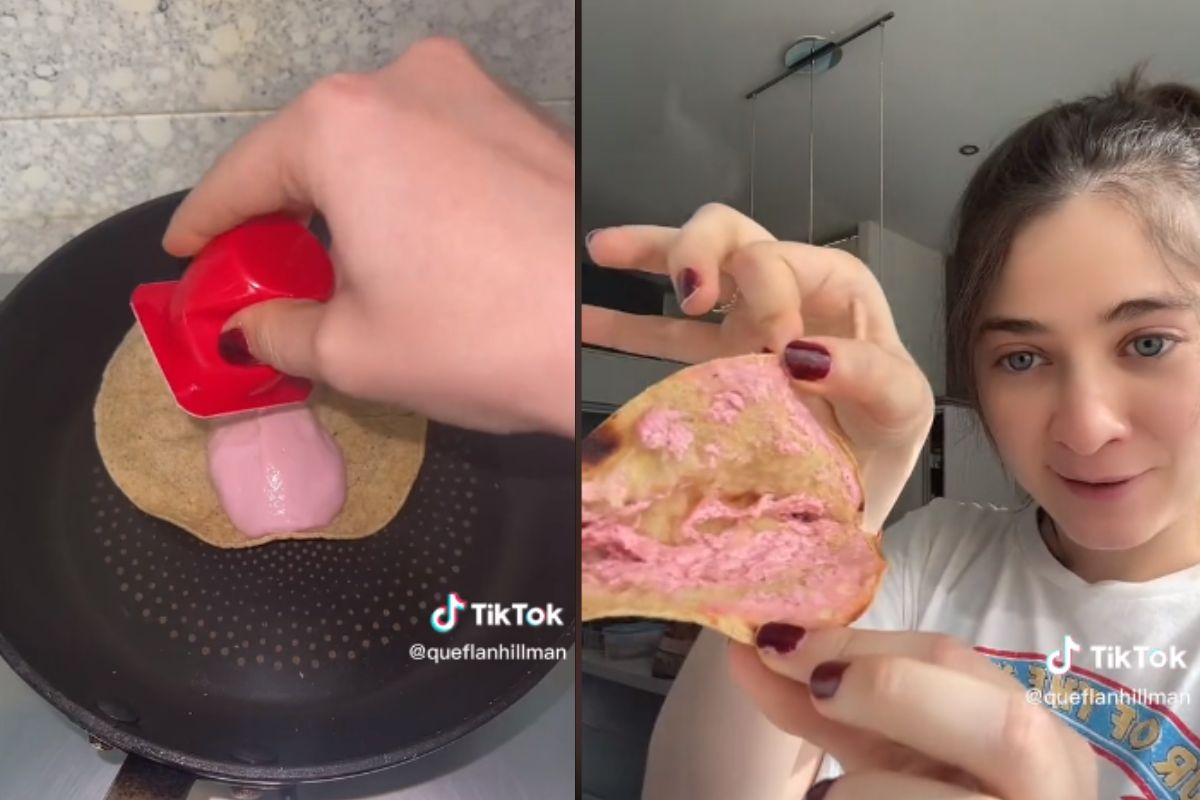 En TikTok se viralizó una joven que creó una quesadilla, pero no de un "guiso" rico ni quesito Oaxaca sino de Danonino