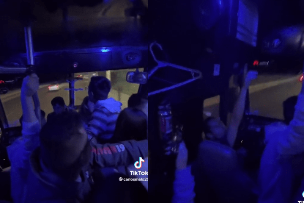 Foto:Captura de pantalla|VIDEO: Pasajeros de un microbús cantan “Se Que Es Tarde Ya”; Inspector busca al conductor