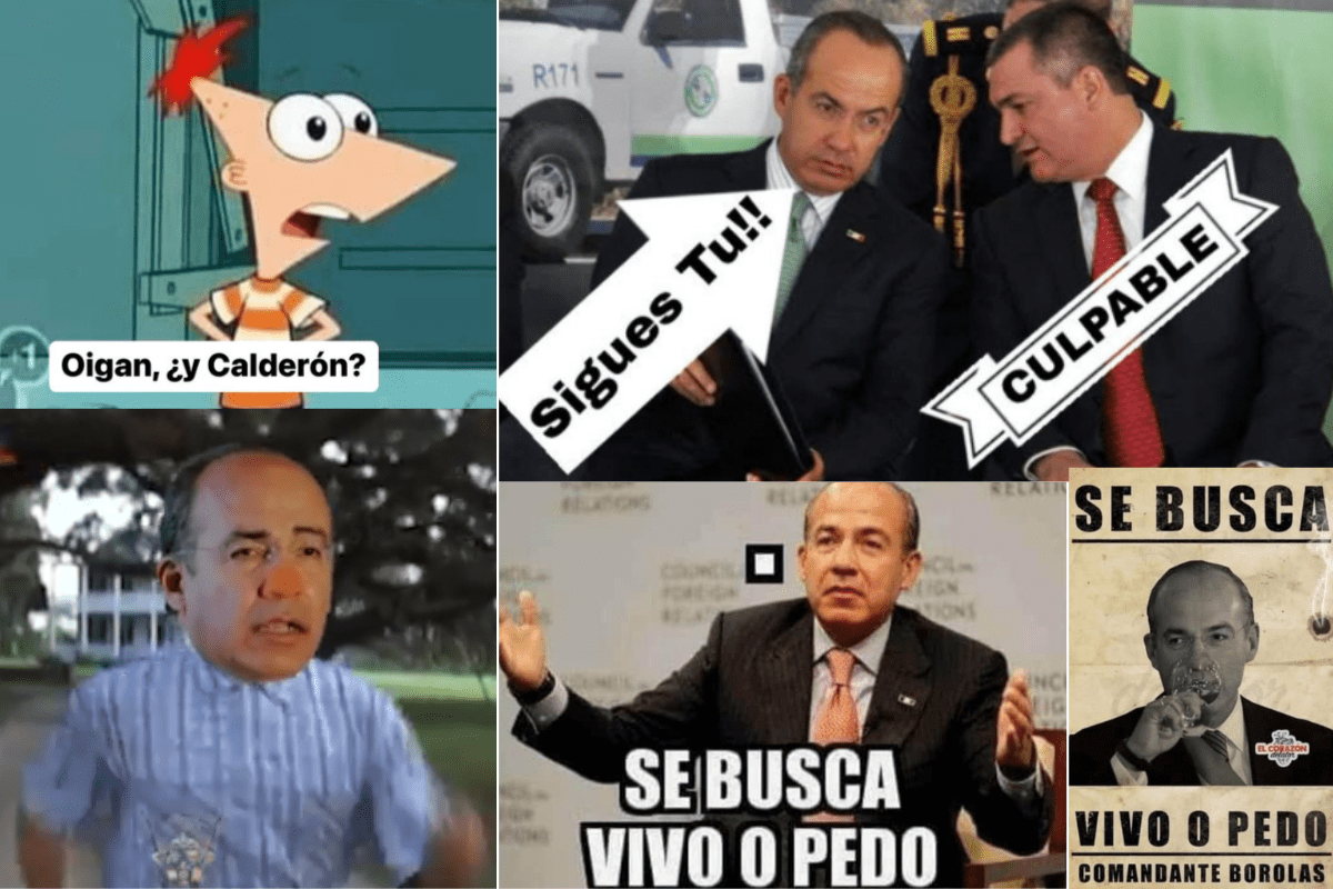 Foto:Redes sociales|Estos son los memes del expresidente Felipe Calderón tras ser declarado culpable Genaro García Luna