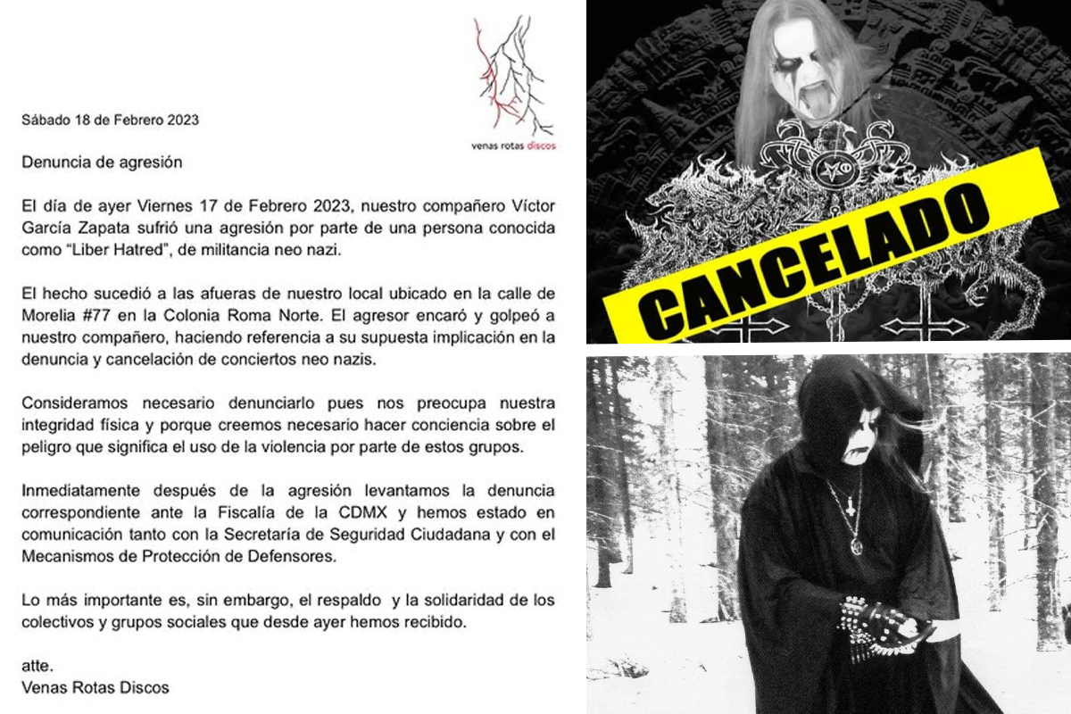 Foto: Archivo | La agresión estaría relacionada con la cancelación del concierto de Satanic Warmaster.