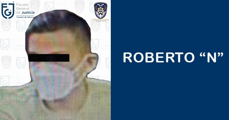 Foto: Fiscalía CDMX / Homicidio Se condenó al individuo, identificado como Roberto Carlos "N." a 27 años y 6 meses de prisión.