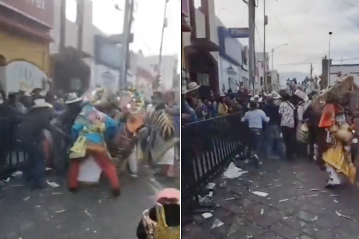 Carnaval de Huejotzingo, Puebla, finaliza en riña.