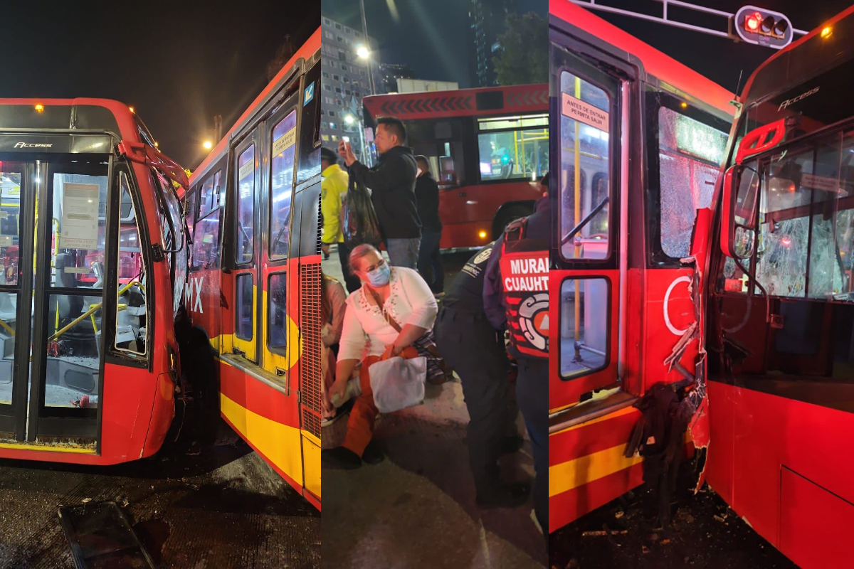 @AlcCuauhtemocMx | Choque de Metrobús deja al menso 20 lesionados.