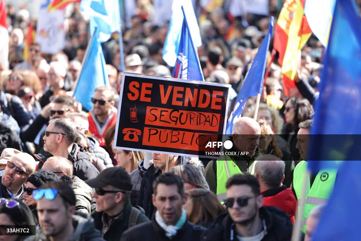Foto: AFP / Las autoridades de Madrid estimaron en 4.000 el número de manifestantes.