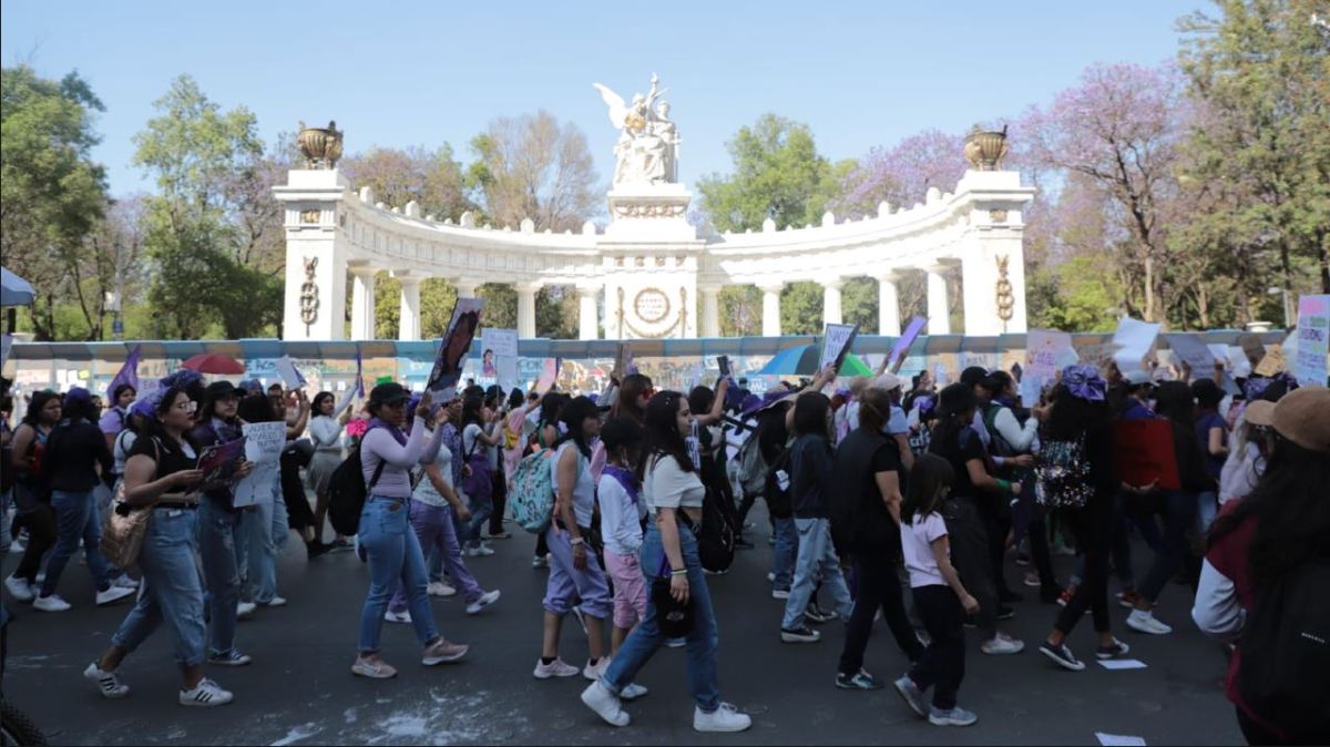 Foto: Valeria Chaparro | Se movilizan 90 mil mujeres en marcha del 8 de Marzo (8M).