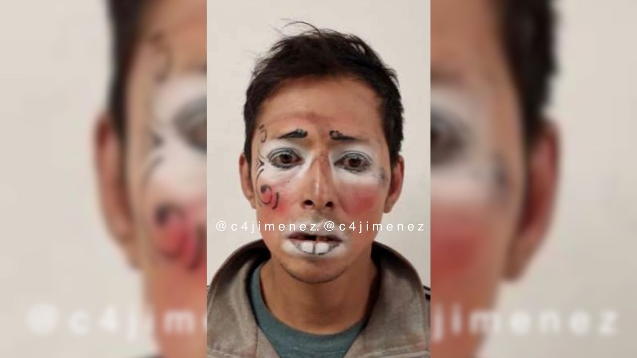 That’s three!  They arrest “Dientecín” alleged thief clown in CDMX