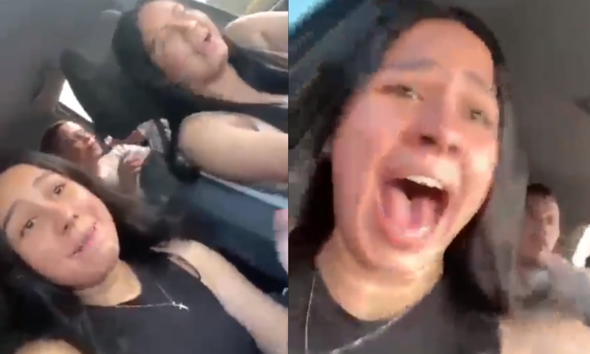 Foto:Captura de pantalla|VIDEO: Jóvenes sufren accidente de auto por ir grabando un TikTok