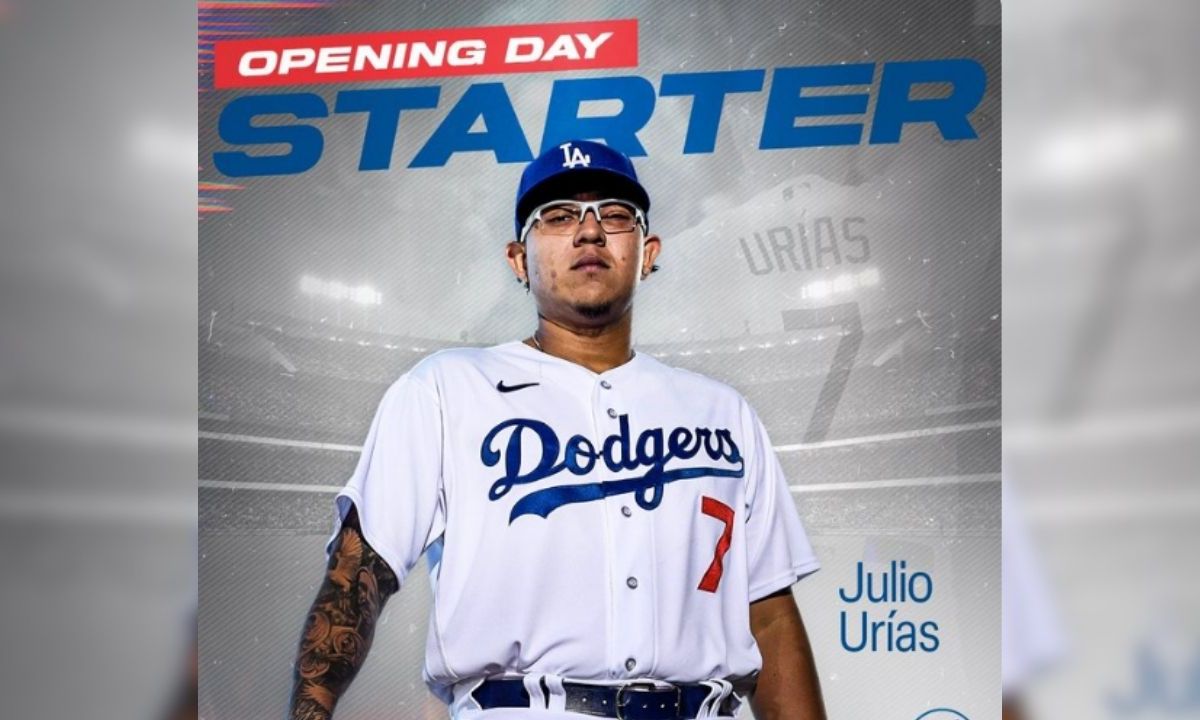 Foto:Twitter/@Dodgers|¡Orgullo! Julio Urías será abridor para el “Opening Day” de los Dodgers