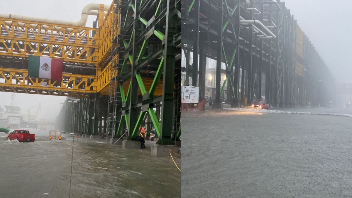 Reportan otra inundación en refinería de Dos Bocas.