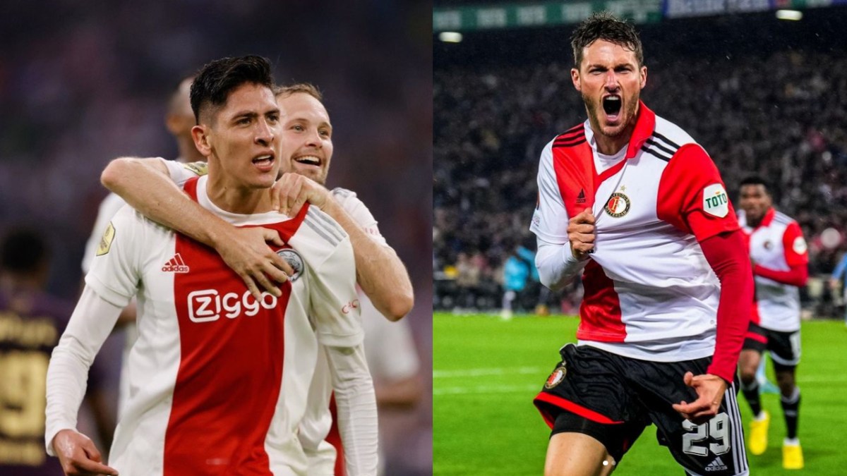 Foto: Instagram- edsonnalvarez/sant.gimenez | Edson Álvarez y Santiago Giménez, goleadores en el clásico entre Ajax y Feyenoord.