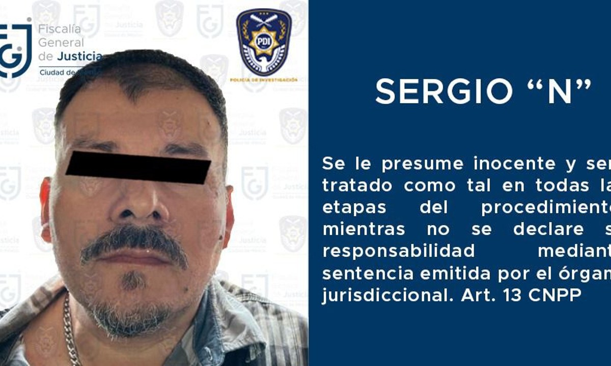 Foto: Fiscalía CDMX | Sergio N, “El Chiquilín”, guardia de seguridad en La Polar.