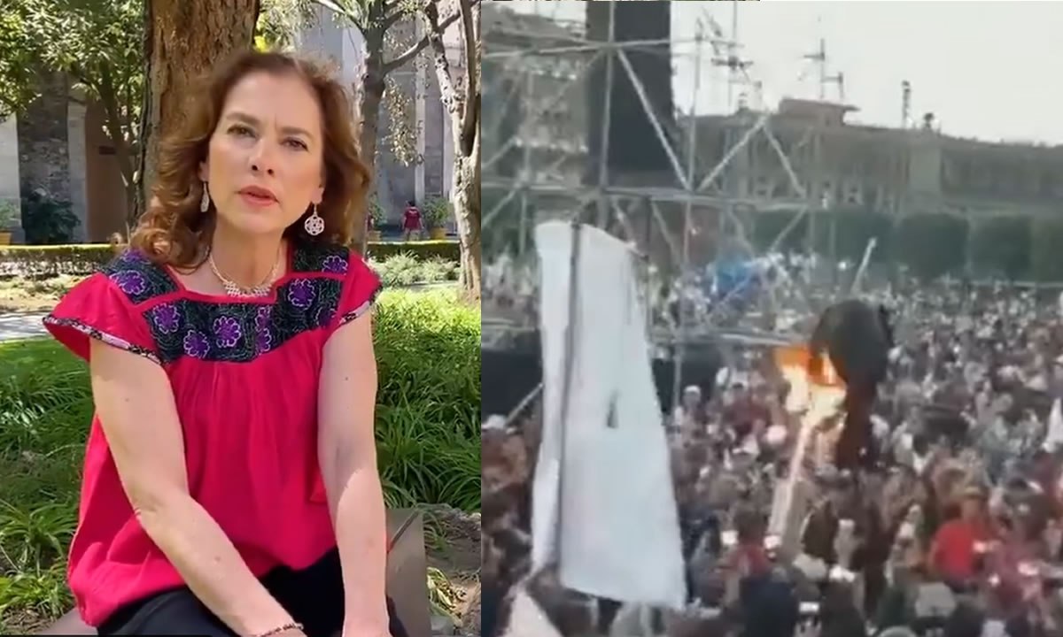Gutiérrez Muller se pronuncia contra quienes quemaron la figura de Norma Piña