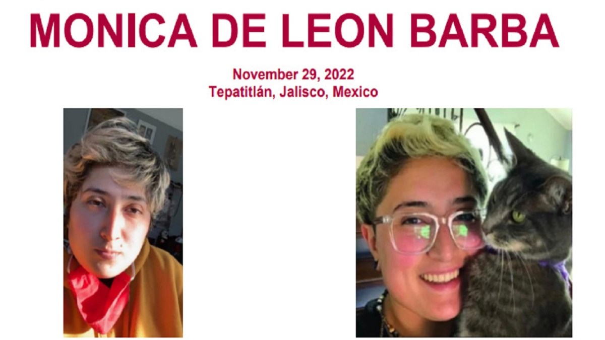 El FBI ofreció una recompensa por información sobre Mónica León Barba, ciudadanía de EU secuestrada en Jalisco.