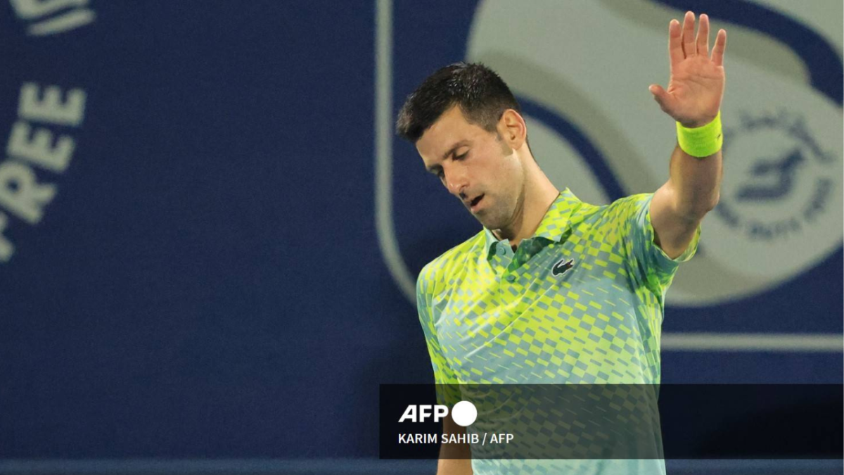 Novak Djokovic cayó este viernes en su semifinal del torneo ATP 500 de Dubái ante el ruso Daniil Medvedev en dos sets