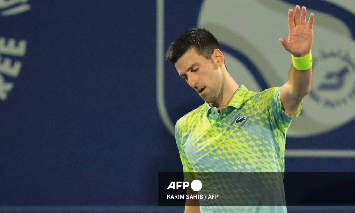 Novak Djokovic cayó este viernes en su semifinal del torneo ATP 500 de Dubái ante el ruso Daniil Medvedev en dos sets