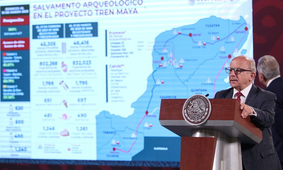Sumando tareas al Ejército, el Gobierno de México anunció ayer que desplegará militares para salvamento arqueológico en el Tren Maya