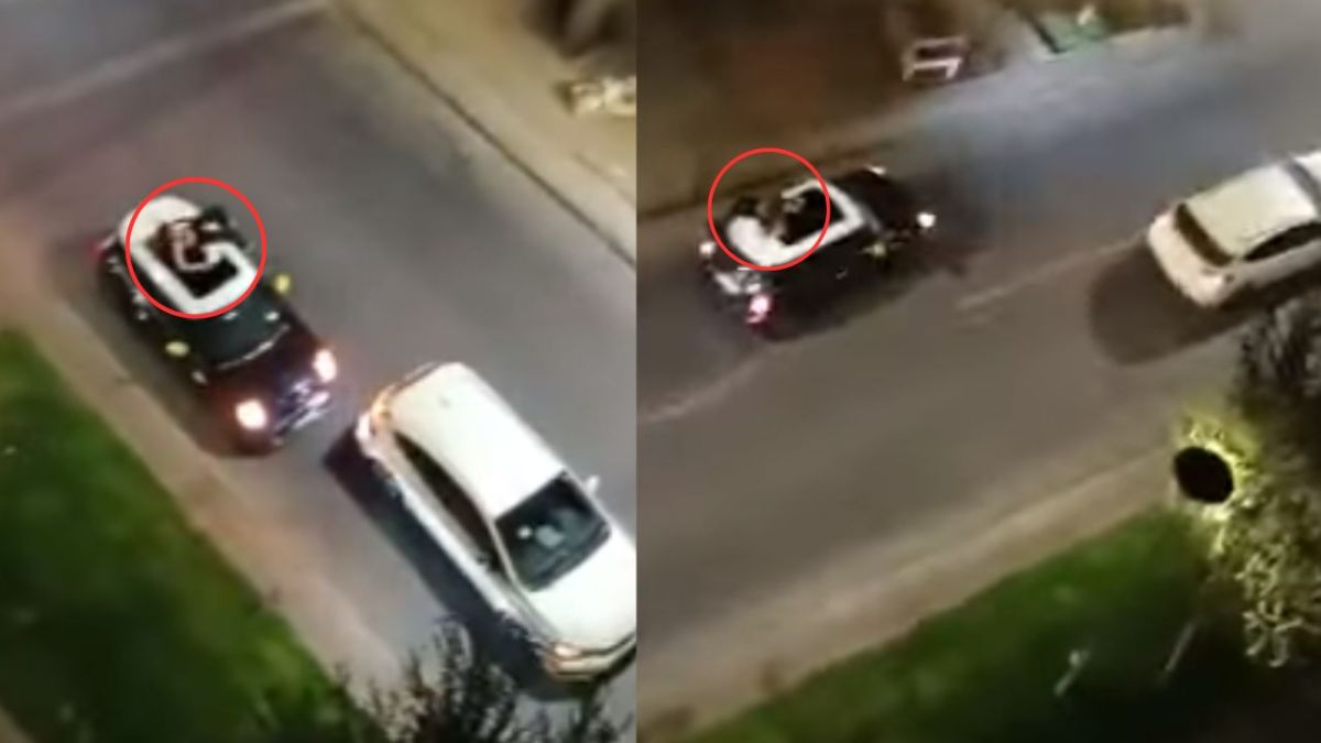 Una mujer venezolana terminó herida tras subirse al techo de su carro para impedir el robo de este en calles de Chile