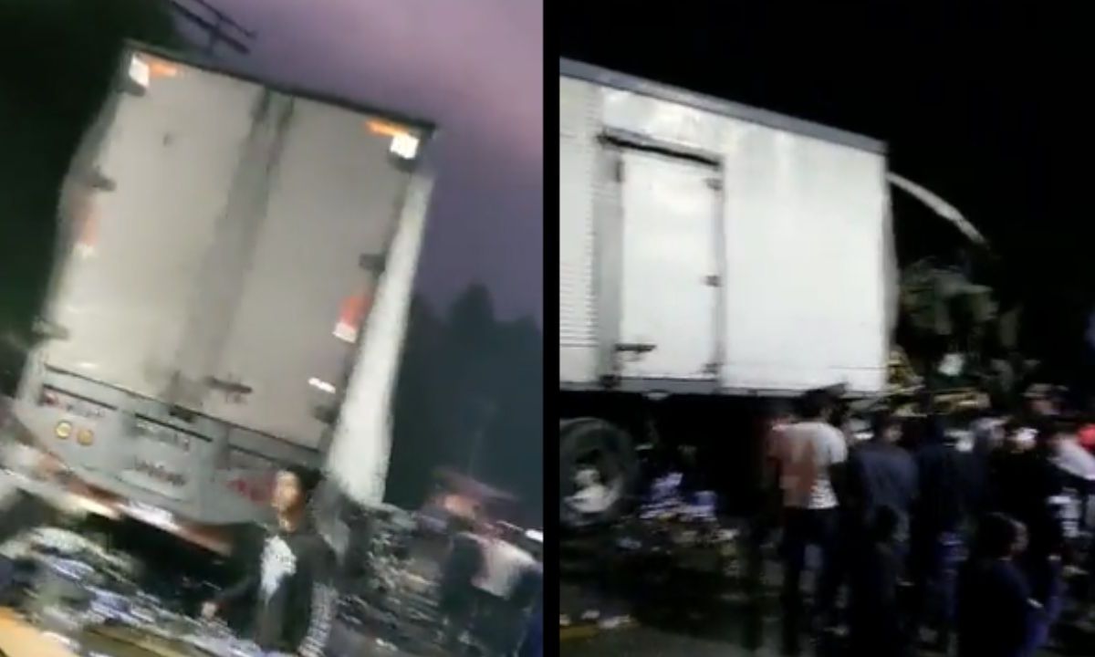 Foto:Captura de pantalla|VIDEO: Tráiler sin frenos choca contra otros autos; reportan 25 heridos