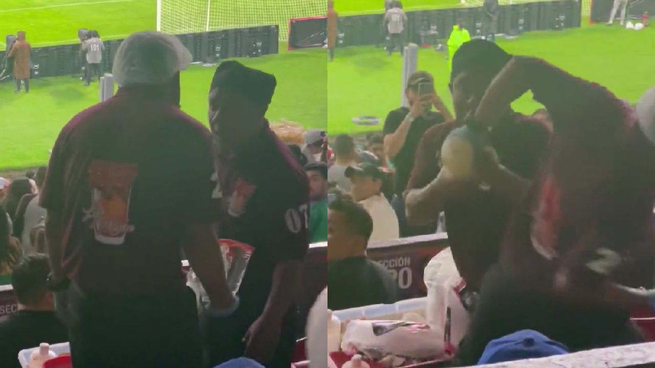 VIDEO: Beer vendors fight during Mexico match