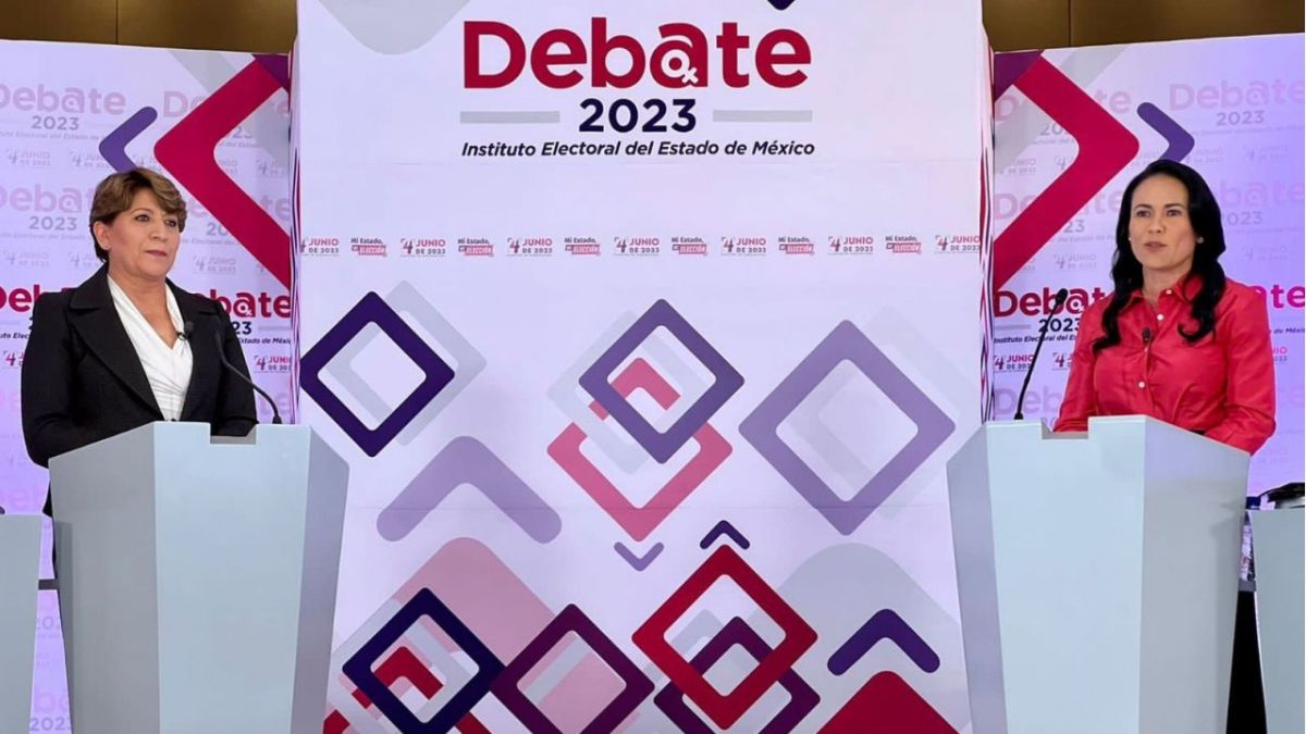 Cuartoscuro | Delfina Gómez y Alejandra del Moral se encuentran en primer debate.