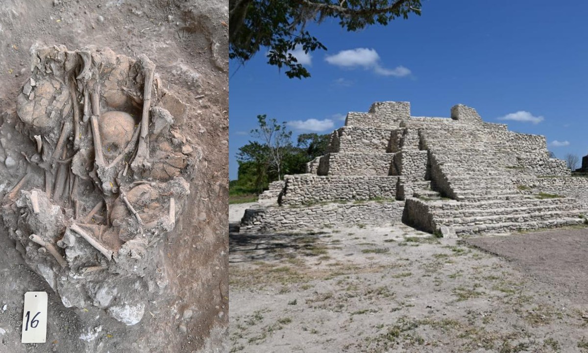 Fotos: INAH | Descubre INAH ofrenda maya en Zona Arqueológica de Moral-Reforma.
