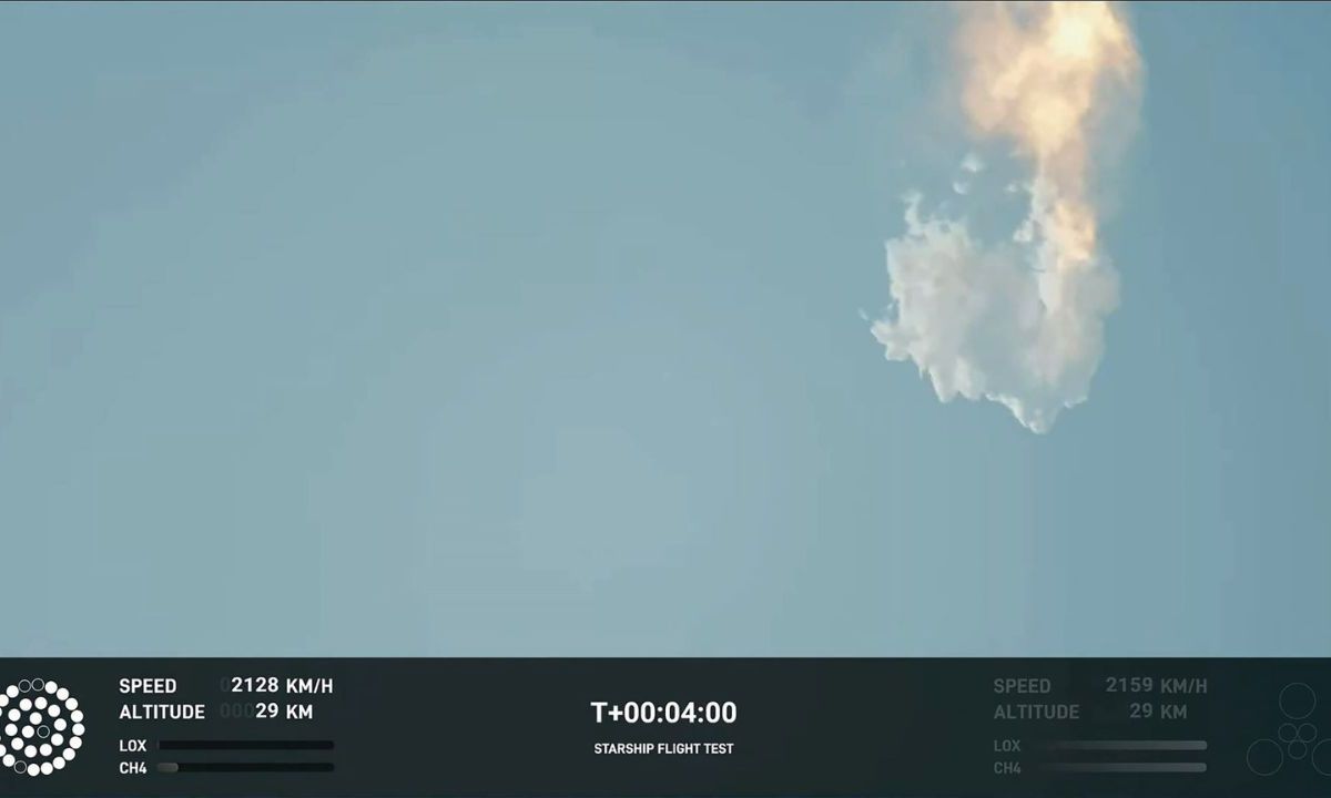 El cohete Starship, desarrollado por la empresa estadounidense SpaceX, explotó poco después de despegar en Texas