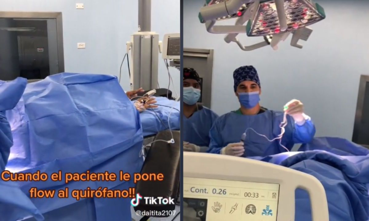 Foto:Captura de pantalla|¡Qué flow! Paciente es viral por bailar reggaetón mientras es operado