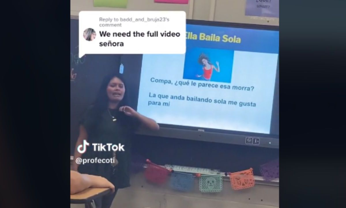 Maestra estadounidense enseña a sus alumnos el idioma español con la canción Ella Baila Sola