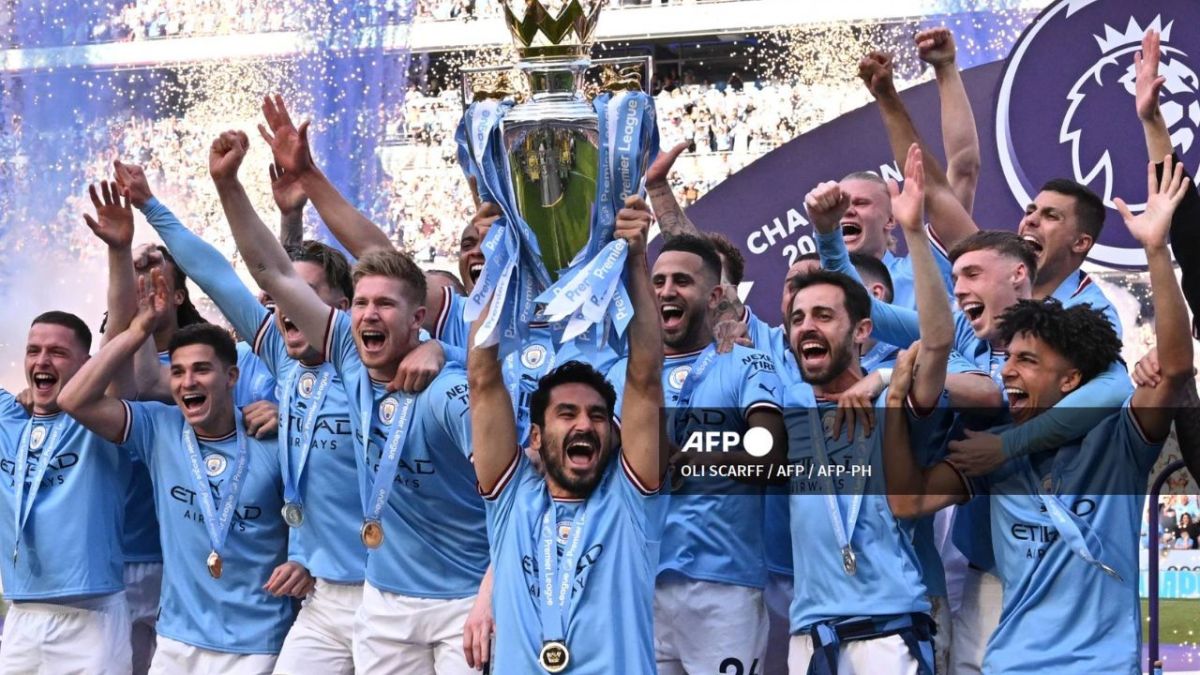 AFP | Manchester City celebra un nuevo título de Premier League.