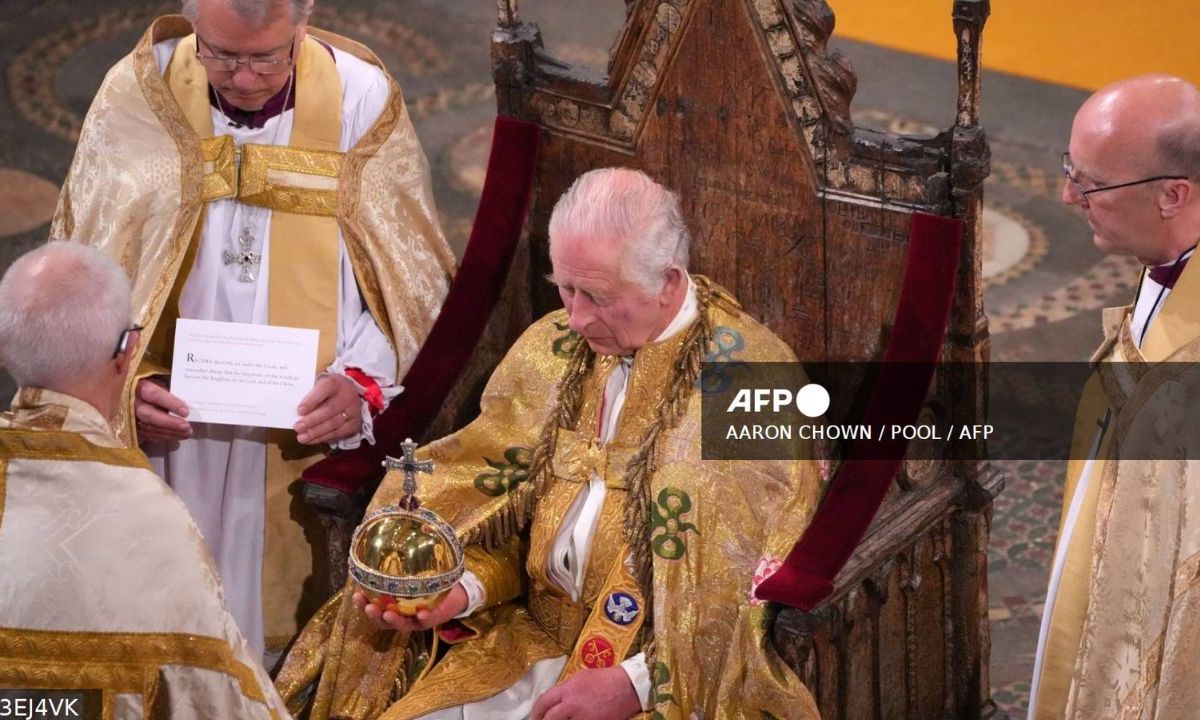 Foto:AFP|El rey británico Carlos III fue coronado en la Abadía de Westminster