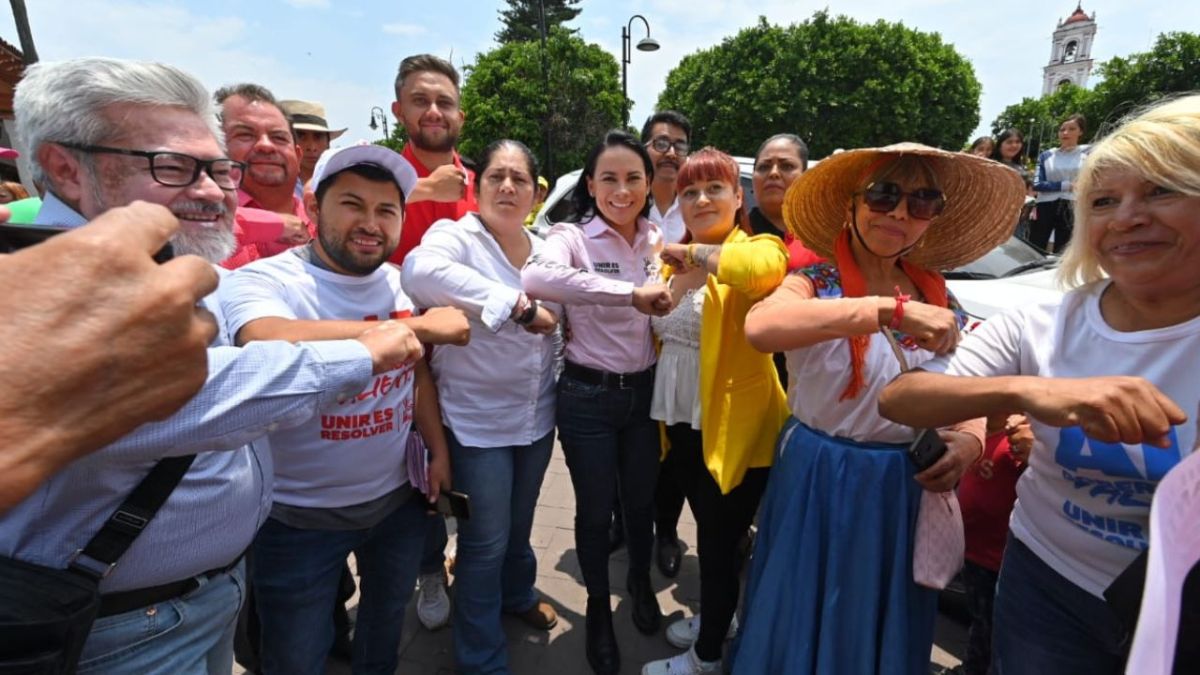 Alejandra del Moral Vela, agradeció el apoyo que ha recibido de sus simpatizantes en Coatepec de las Harinas durante sus giras de campaña