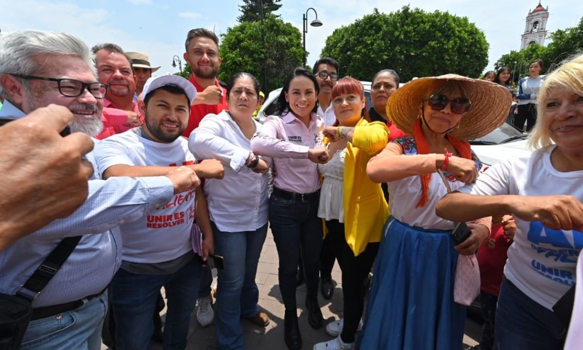 Alejandra del Moral Vela, agradeció el apoyo que ha recibido de sus simpatizantes en Coatepec de las Harinas durante sus giras de campaña