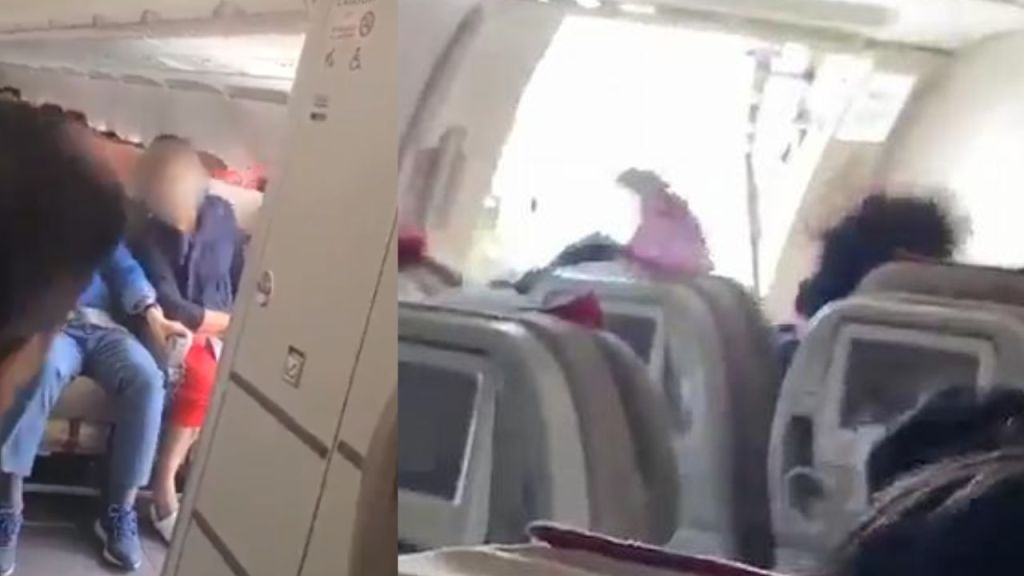 Un hombre fue arrestado por abrir la puerta de emergencia de un avión en pleno vuelo momentos antes de aterrizar