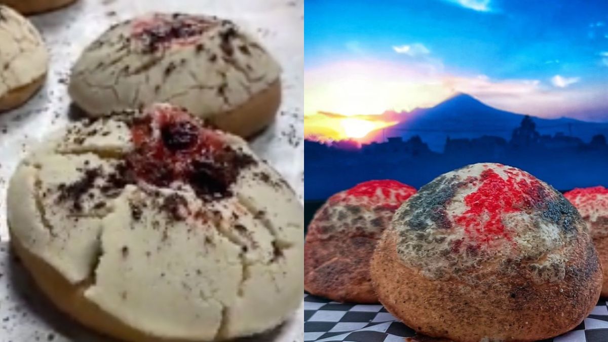 Poblanos crean las “Conchatépetl” y el "Volcán Don Goyo",  conchas de azúcar hechas en honor al Popocatépetl