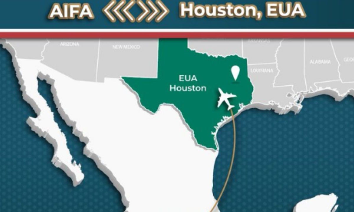Foto:Twitter/@aifaaero|Anuncian que se podrá volar desde el AIFA hasta Houston Texas