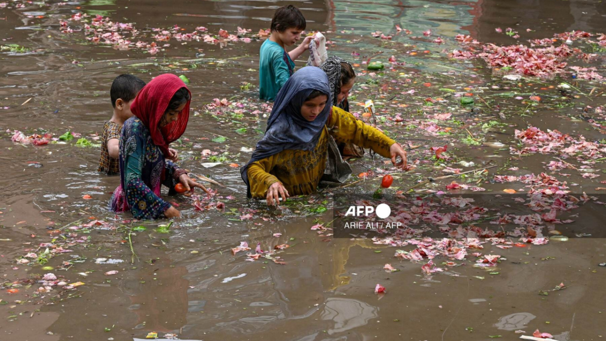Foto: AFP | Las fuertes lluvias al norte de Pakistán han provocado fuertes inundaciones.