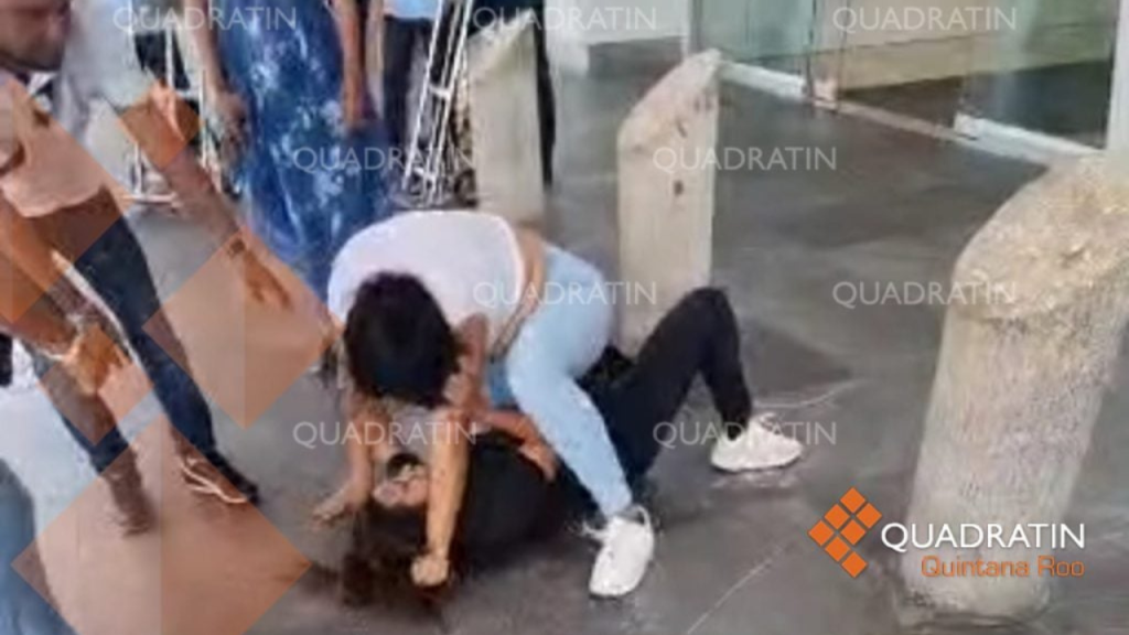 Foto: Quadratín | Se difundieron imágenes de los golpes que hubo en un aeropuerto de Cancún.