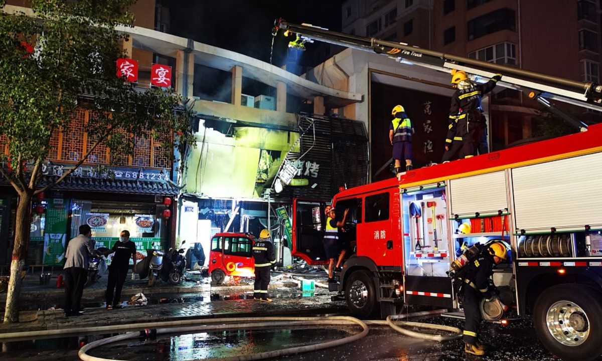 Foto: CGTN | Una fuga de gas provocó una fuerte explosión en un restaurante en China.