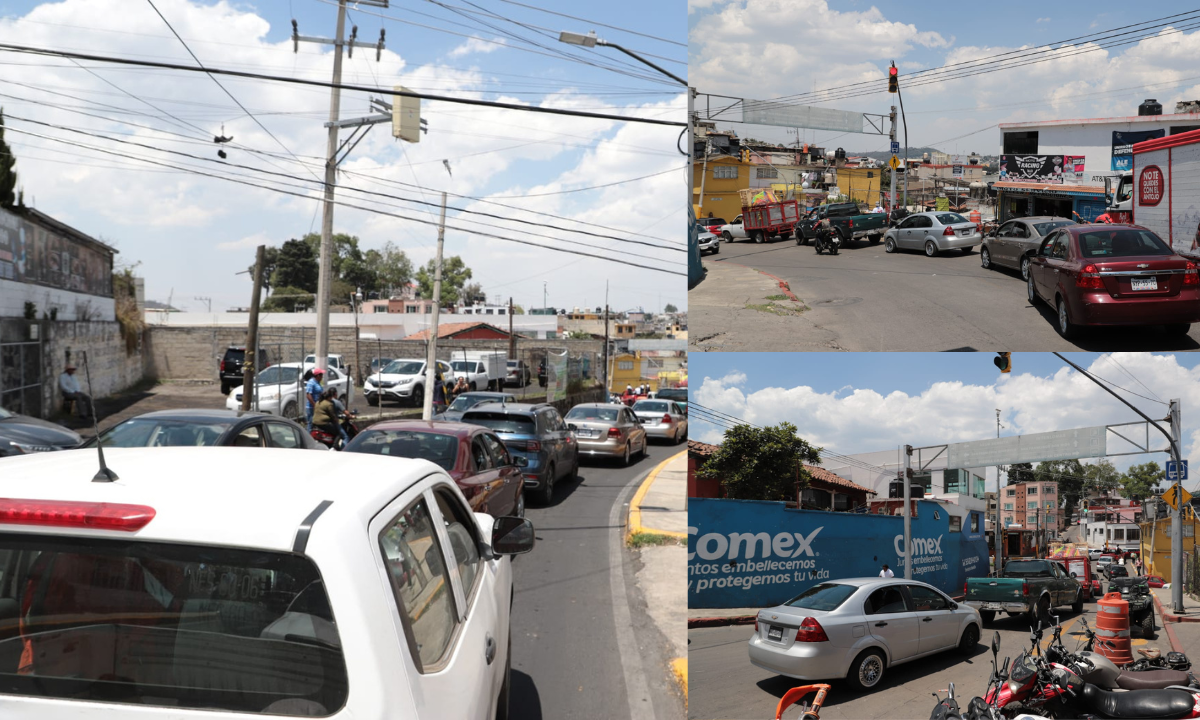 Foto: Valeria Chaparro | Cientos de autos tuvieron que tomar vialidades alternas por el bloqueo en la México-Toluca.