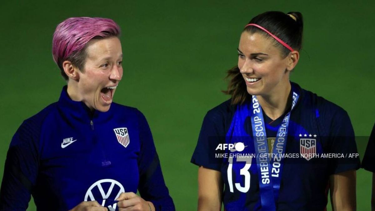 Foto:AFP|Morgan y Rapinoe lideran convocatoria de EEUU para el Mundial femenino