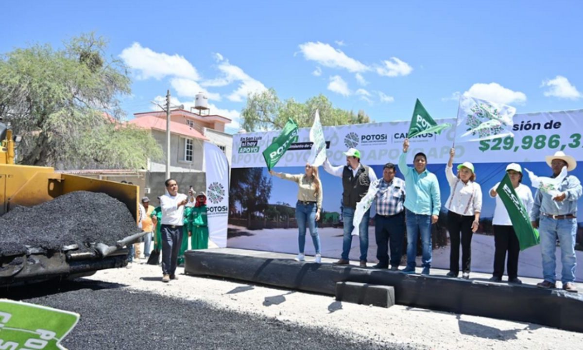 Ricardo Gallardo Cardona, inició la reconstrucción del camino a Palomas, con una longitud de 12.8 kilómetros y una inversión cercana a los 30 millones de pesos