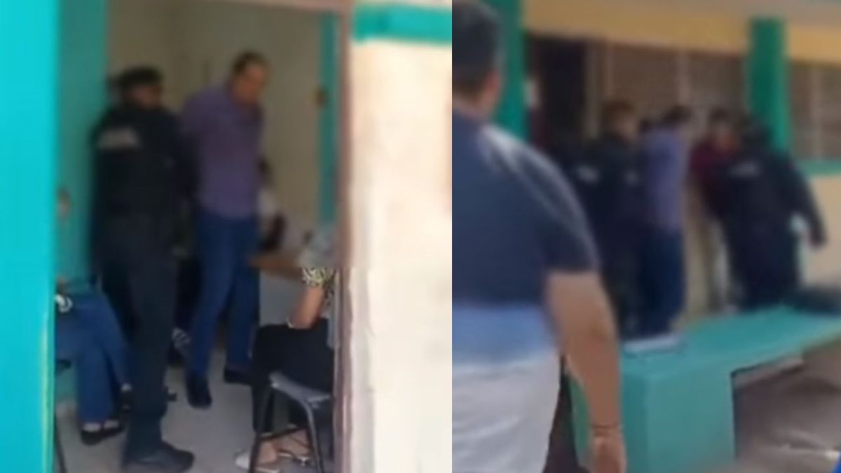 Un padre de familia fue detenido tras presuntamente agredir a personal académico de una secundaria de Culiacán