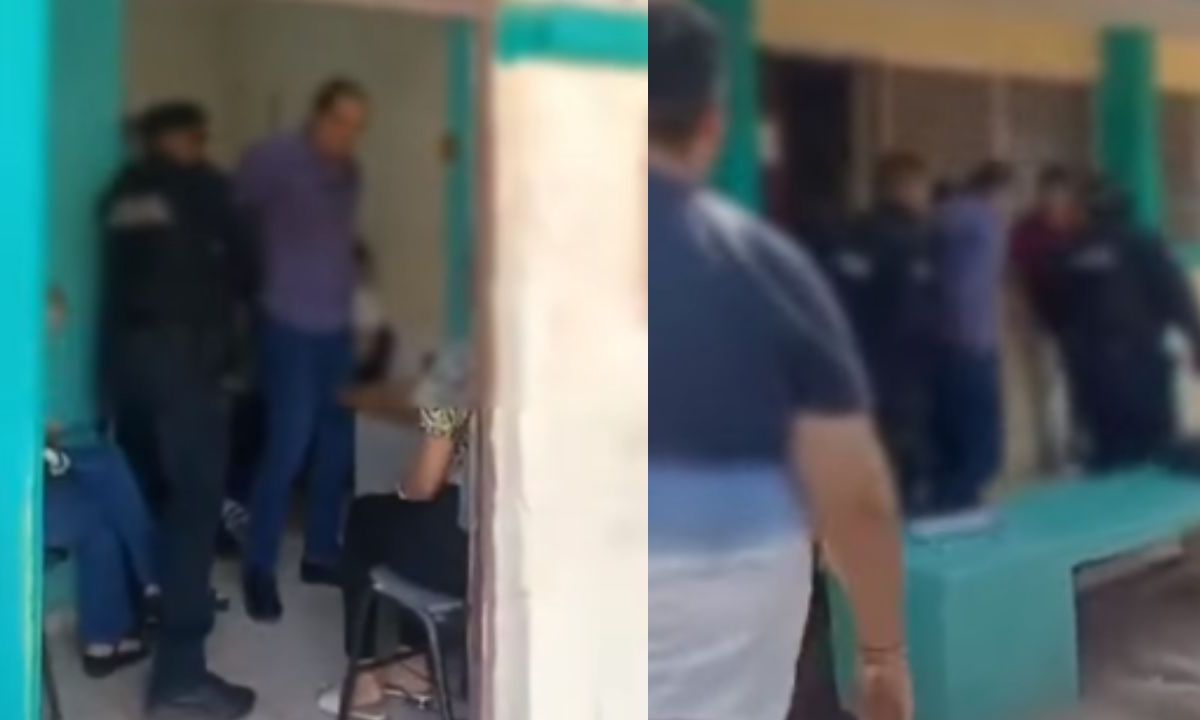 Un padre de familia fue detenido tras presuntamente agredir a personal académico de una secundaria de Culiacán