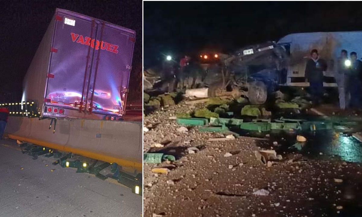 Foto: @vialhermes | Accidente en la México-Puebla deja seis heridos.