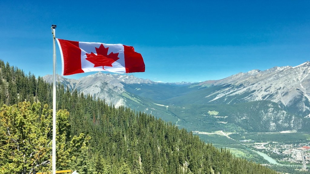 Fotografía de la bandera de Canadá