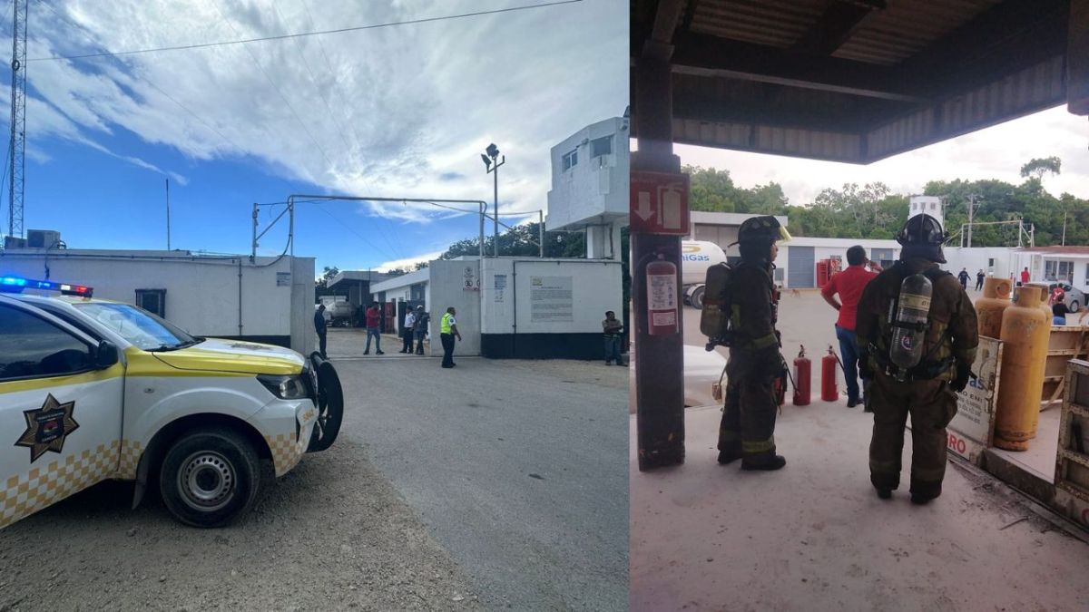 Bomberos y cuerpos de emergencia acudieron a las gasera en Cancún para atender la explosión registrada.
