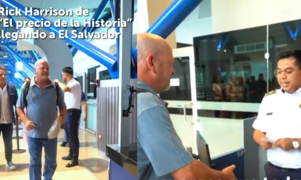 El presidente de El Salvador,Nayib Armando Bukele Ortez, le juega una broma Rick Harrison tras su llegada a tierras salvadoreñas