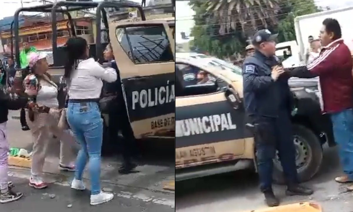 Bloquean Vía Morelos por mujer atropellada por patrulla