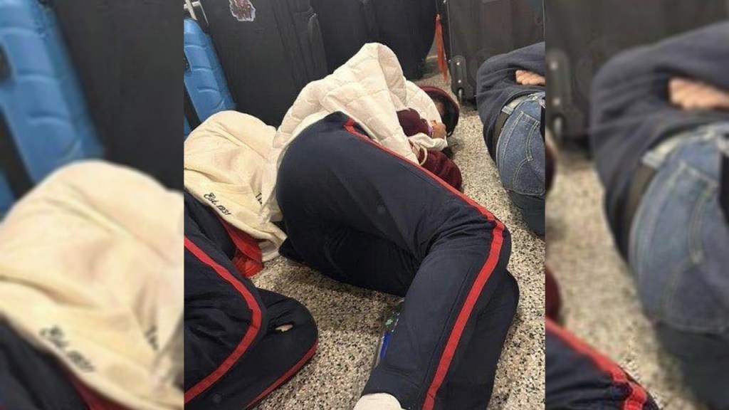 Denuncian abandono de alumnos de La Salle en aeropuerto, tras viaje.